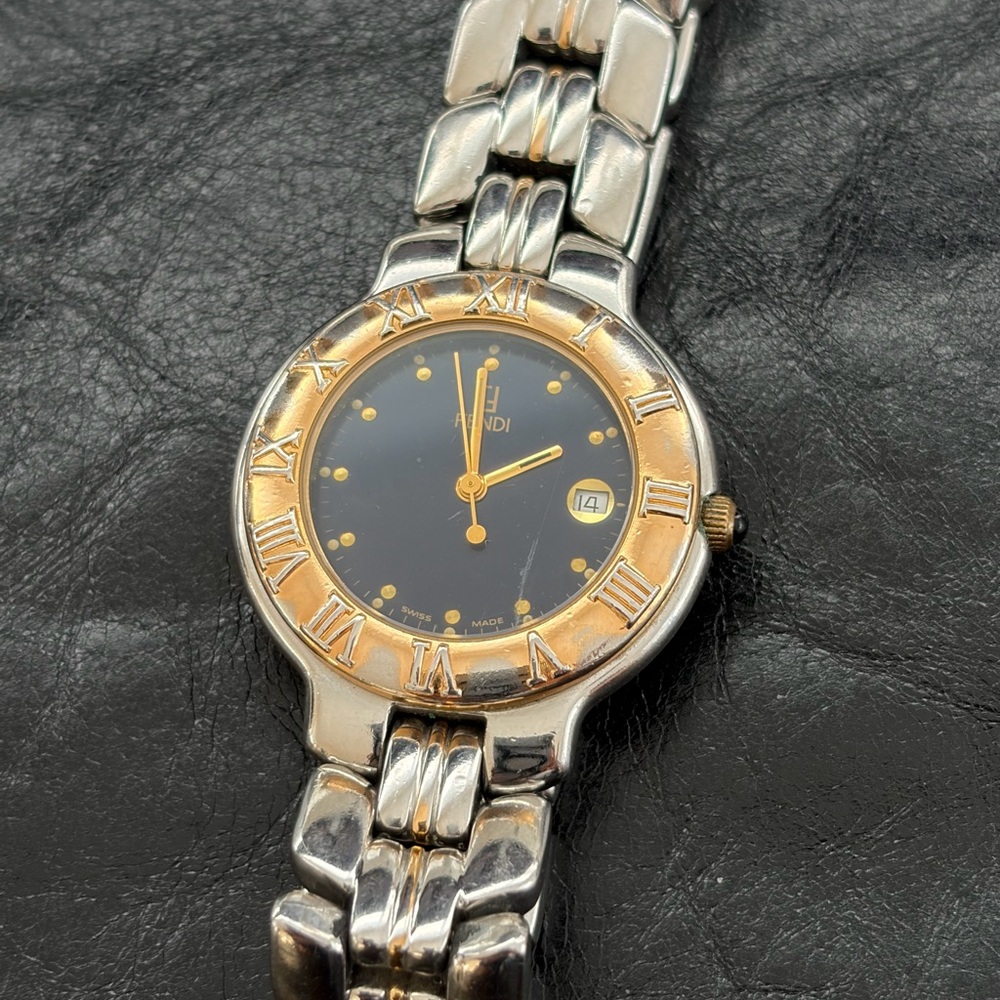 Fendi Two-Tone Gold & Silver Women’s Bracelet Watch